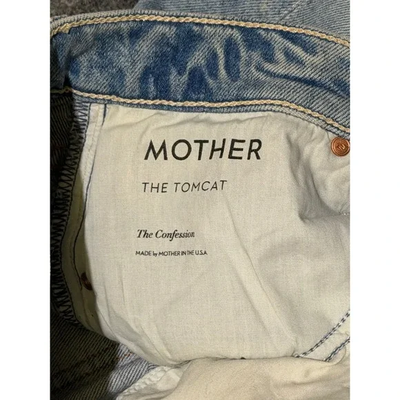 Mother Superior The Tomcat The Confession Distressed Straight Leg Jeans 27 - Picture 5 of 8